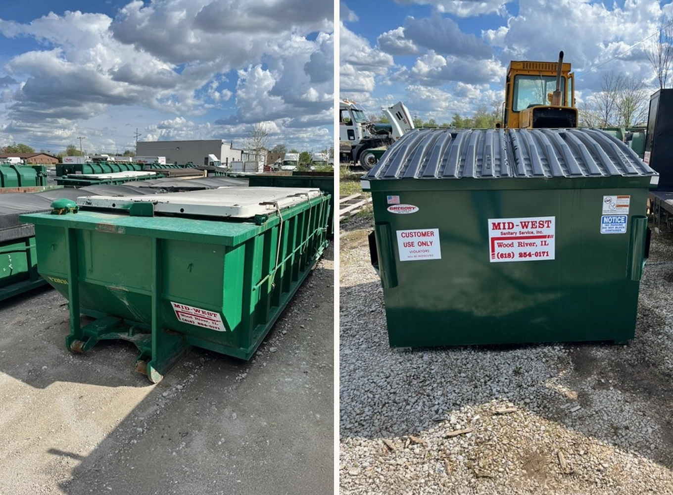 different types of dumpsters for waste removal services in the Metro East